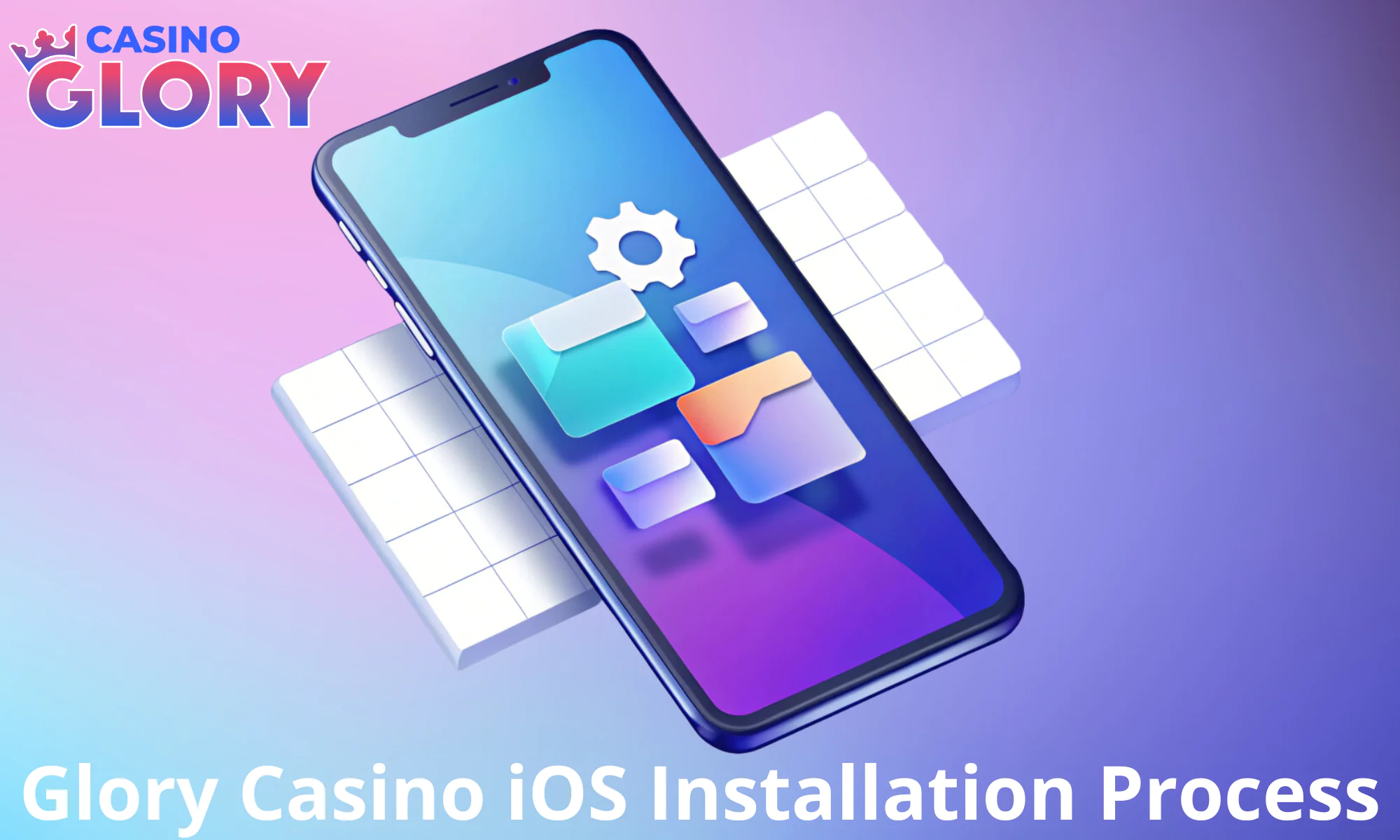 Visual guide to the installation process of Glory Casino on iOS devices