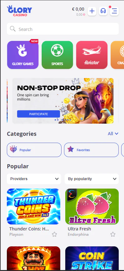 Glory Casino app screenshot 3